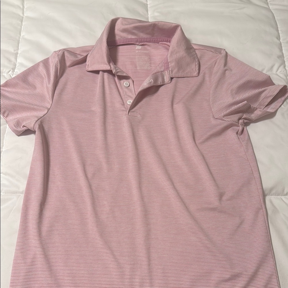 Pink Striped Polo Shirt